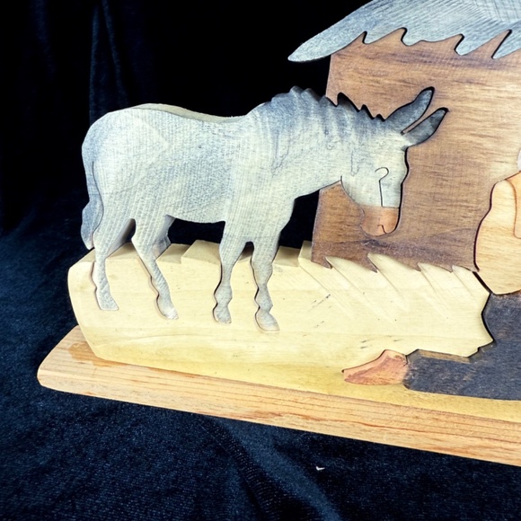 Alaska Made Wooden Puzzle Nativity Jesus Mary Joseph Manger Christmas Bethlehem - Picture 4 of 14